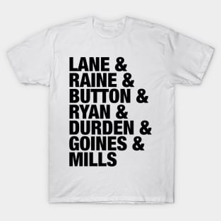 Brad Pitt Character List T-Shirt